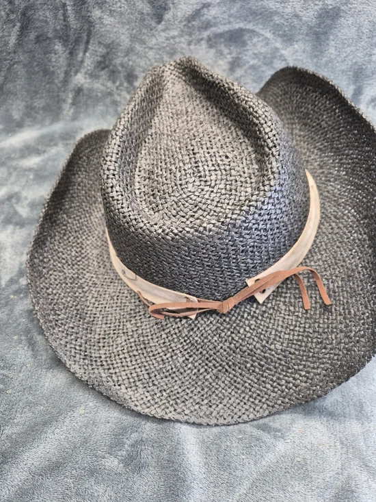 WESTERN COWBOY Charcoal Color Resemblance American Flag With Button Brass Tone - Picture 14 of 14